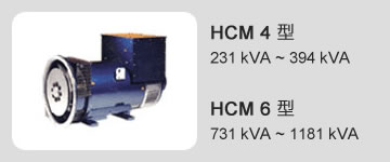 HCM 4 型 231 kVA ~ 394 kVA / HCM 6 型 731 kVA ~ 1181 kVA